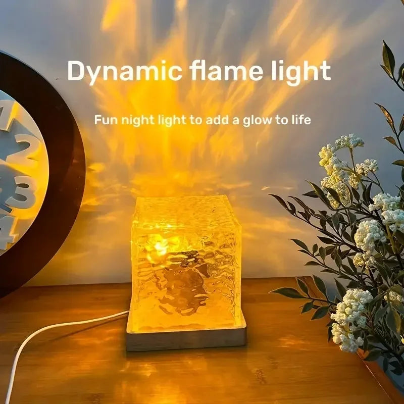 “Lámpara Efecto Agua 16 Colores – Proyector Ocean Flame Decorativo”